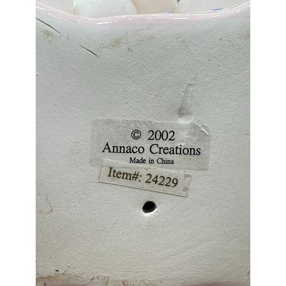 WhimsiClay by Amy Lacombe Cat Figurine 2002 #24229 Annaco Purple Cat on Pillow - Picture 9 of 12